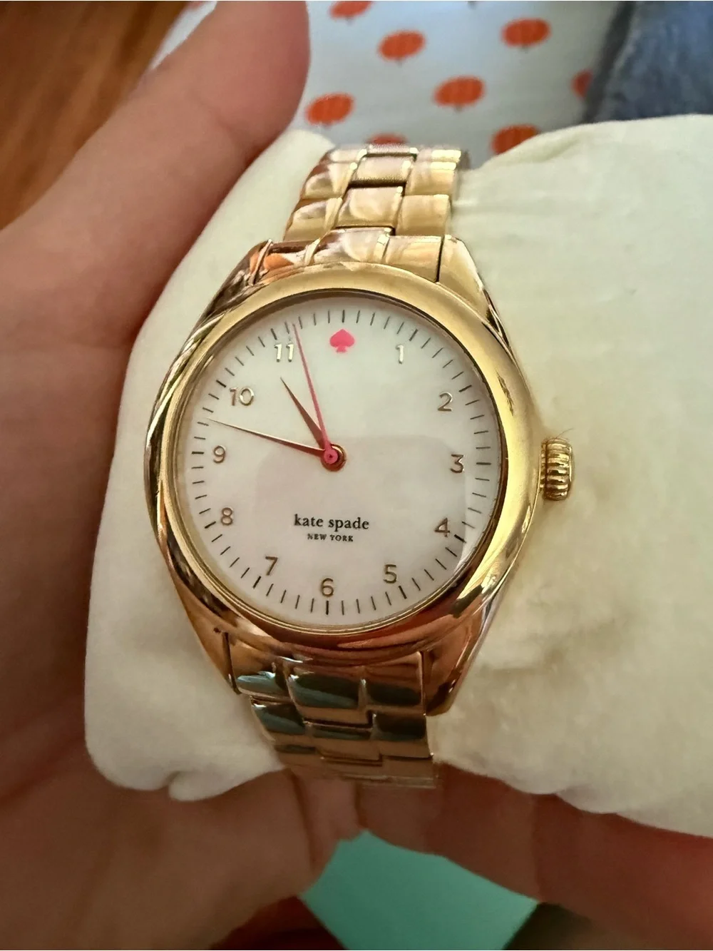 kate spade Gold-Tone Bracelet Watch with Mother-of-Pearl Dial